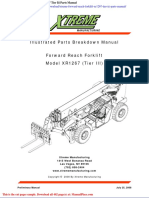 Xtreme Forward Reach Forklift Xr1267 Tier III Parts Manual
