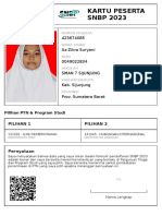 Kartu Peserta SNBP 2023: 423674085 Az-Zikra Suryani 0049022834 Sman 7 Sijunjung Kab. Sijunjung Prov. Sumatera Barat