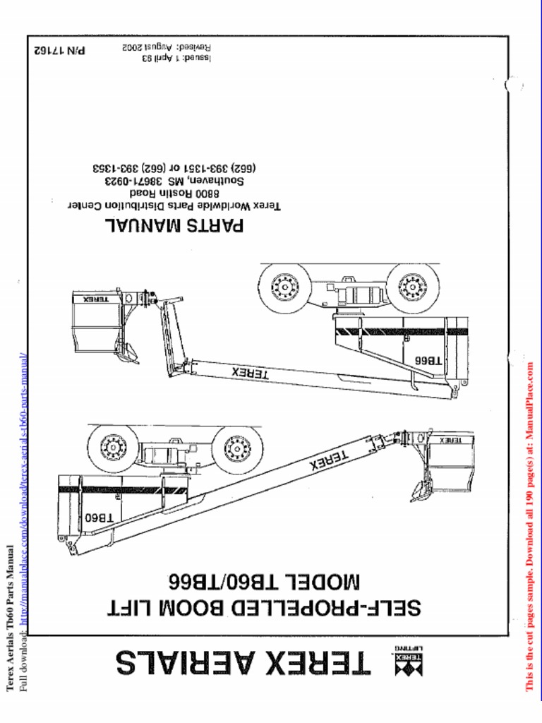 Terex TB60 Parts Manual Download | PDF