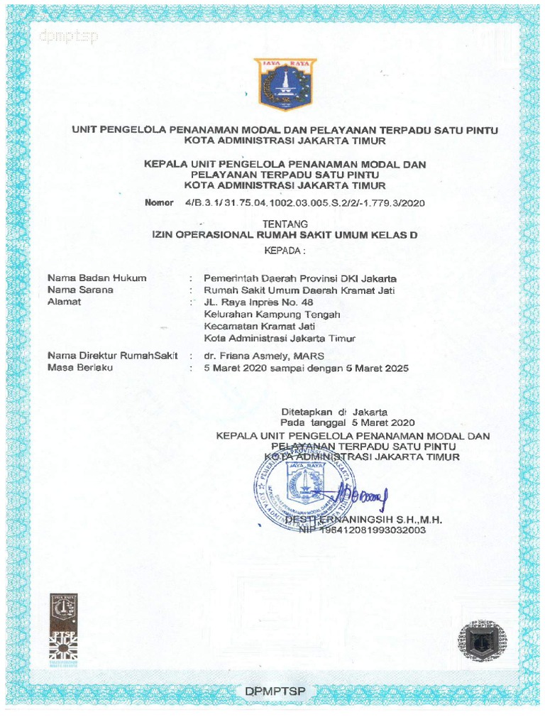 File Ijin Oprasional Rumah Sakit-Compressed | PDF