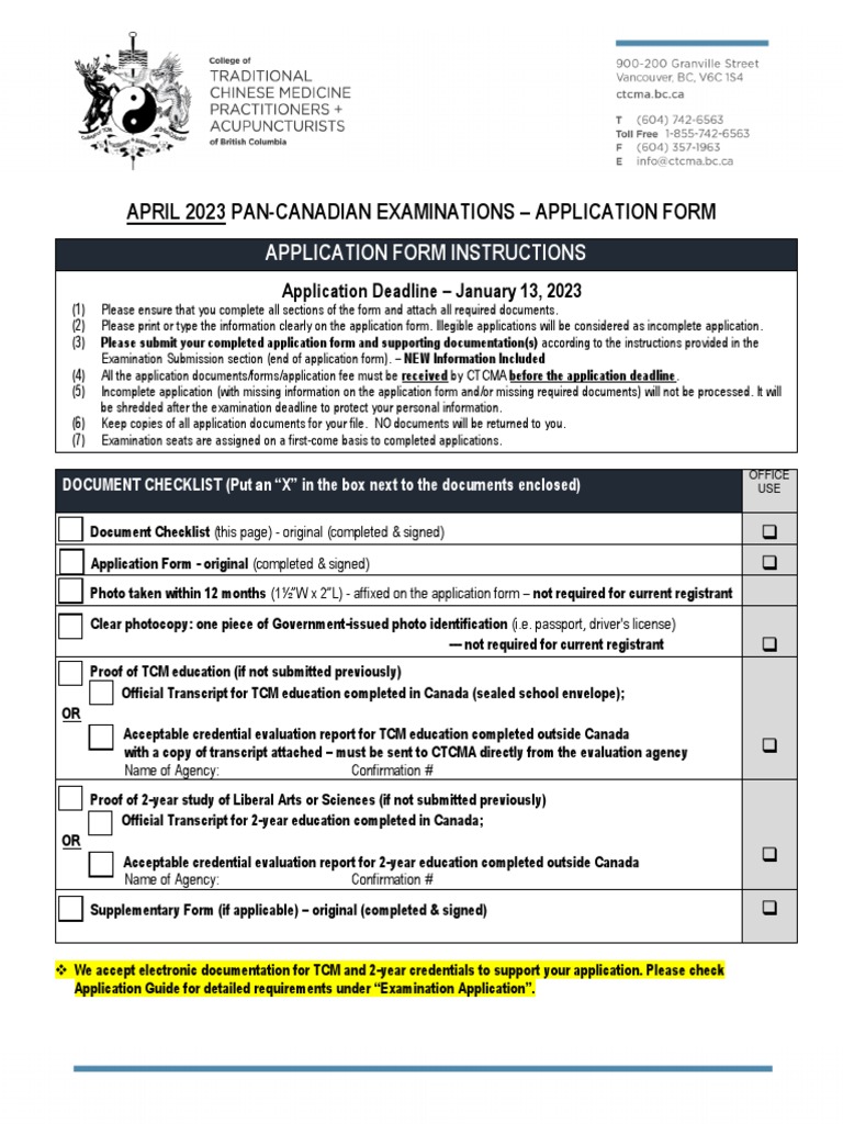 CTCMA April 2023 Exam Application Guide | PDF | Traditional Chinese ...
