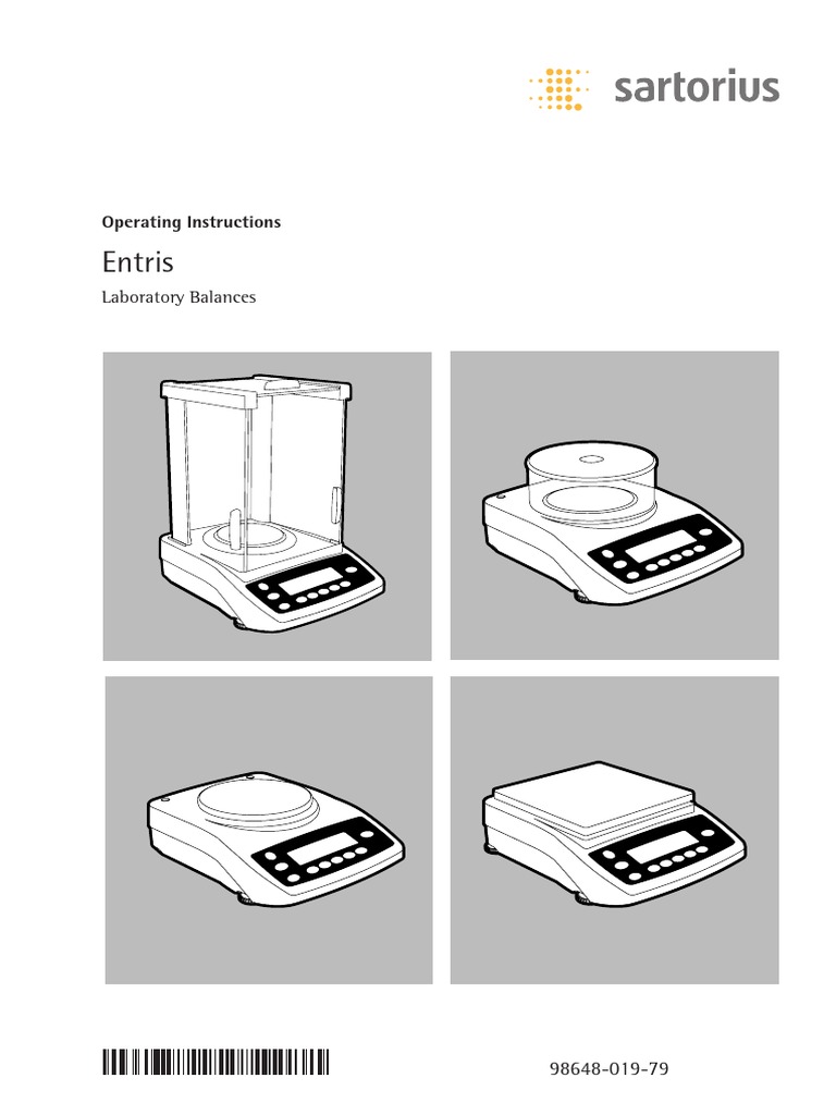 Sartorius Entris Series Instruction Manual PDF