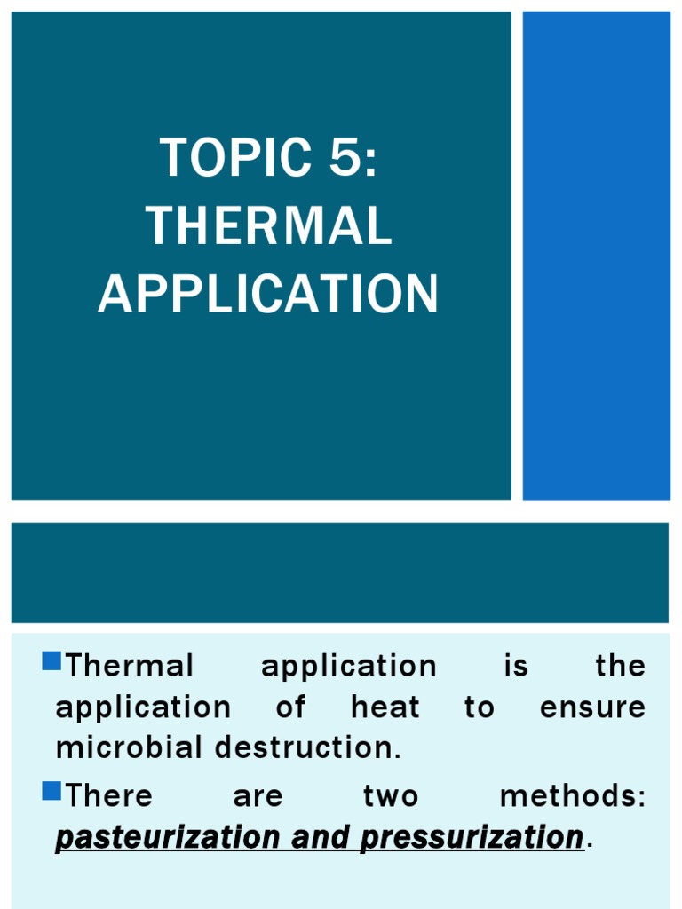TOPIC 5 Thermal Application PDF