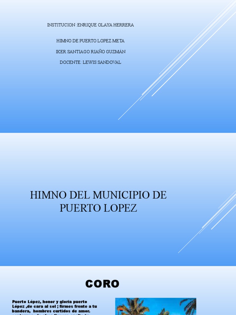 Himno Puerto Lopez Riaño | PDF