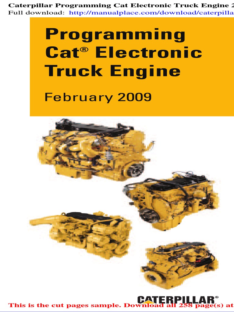 Caterpillar Programming Cat Electronic Truck Engine 2009 | PDF | Diesel ...