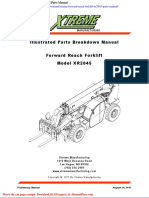 Xtreme Forward Reach Forklift Xr2045 Parts Manual