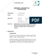 Memoria Descriptiva de Estructuras