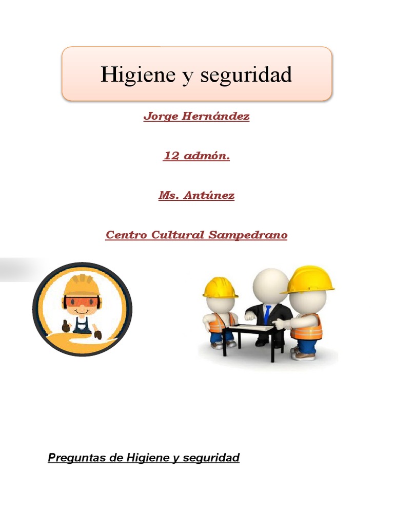 Higiene y Seguridad en el Trabajo | PDF | Higiene