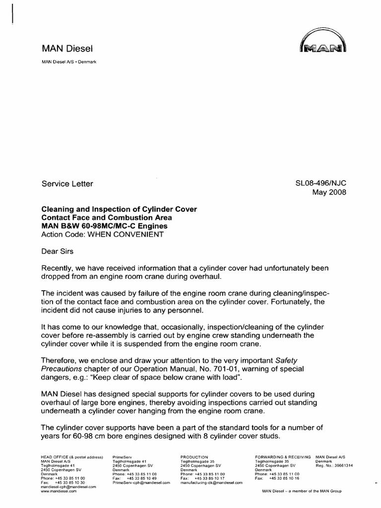 Safety precautions during operation & maintenance PDF Engines Piston