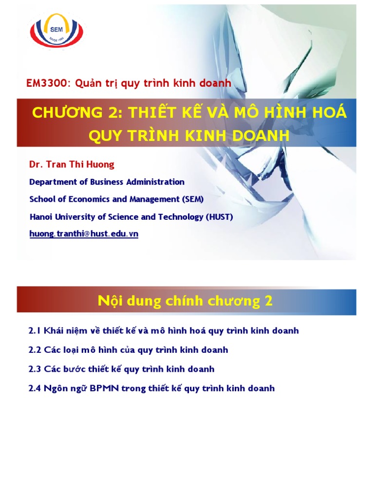 BPM - Chuong 2 Process Design Modelling | PDF