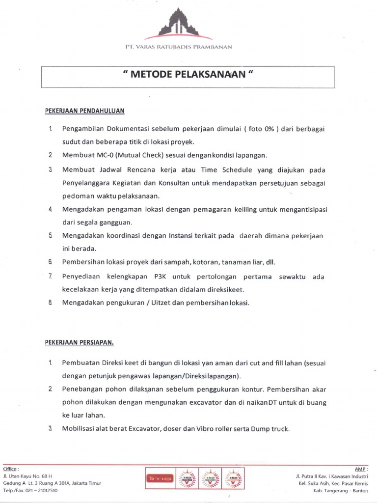 Metode Pelaksanaan | PDF