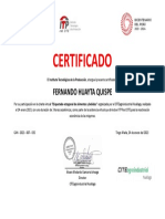 Certificado: Fernando Huayta Quispe