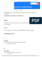 Qué Significa Operaciones en Matemáticas