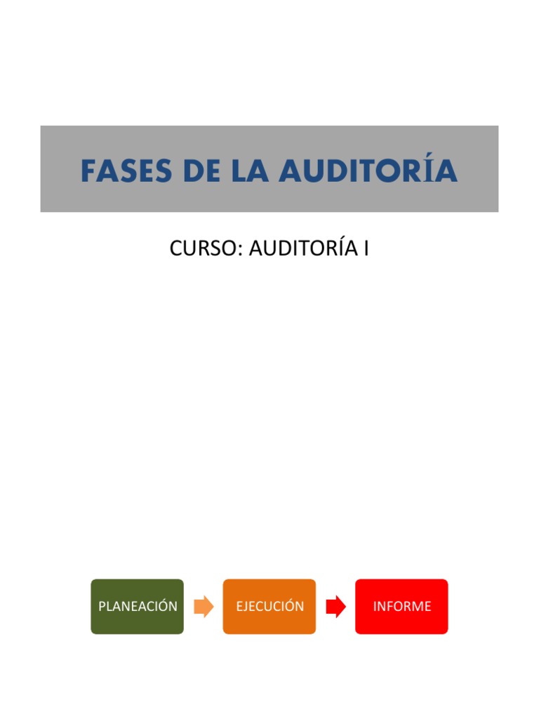 Fases de La Auditoría | PDF | Auditoría | Contralor