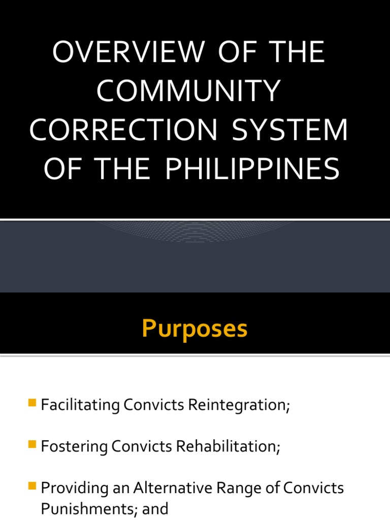 Community Correction System in the Philippines | PDF | Pardon | Prison