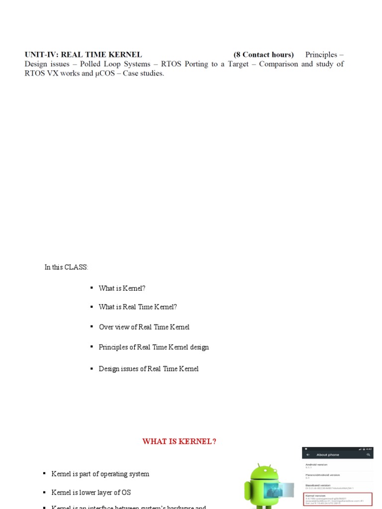 Real-Time Kernel Design Overview | PDF | Scheduling (Computing ...