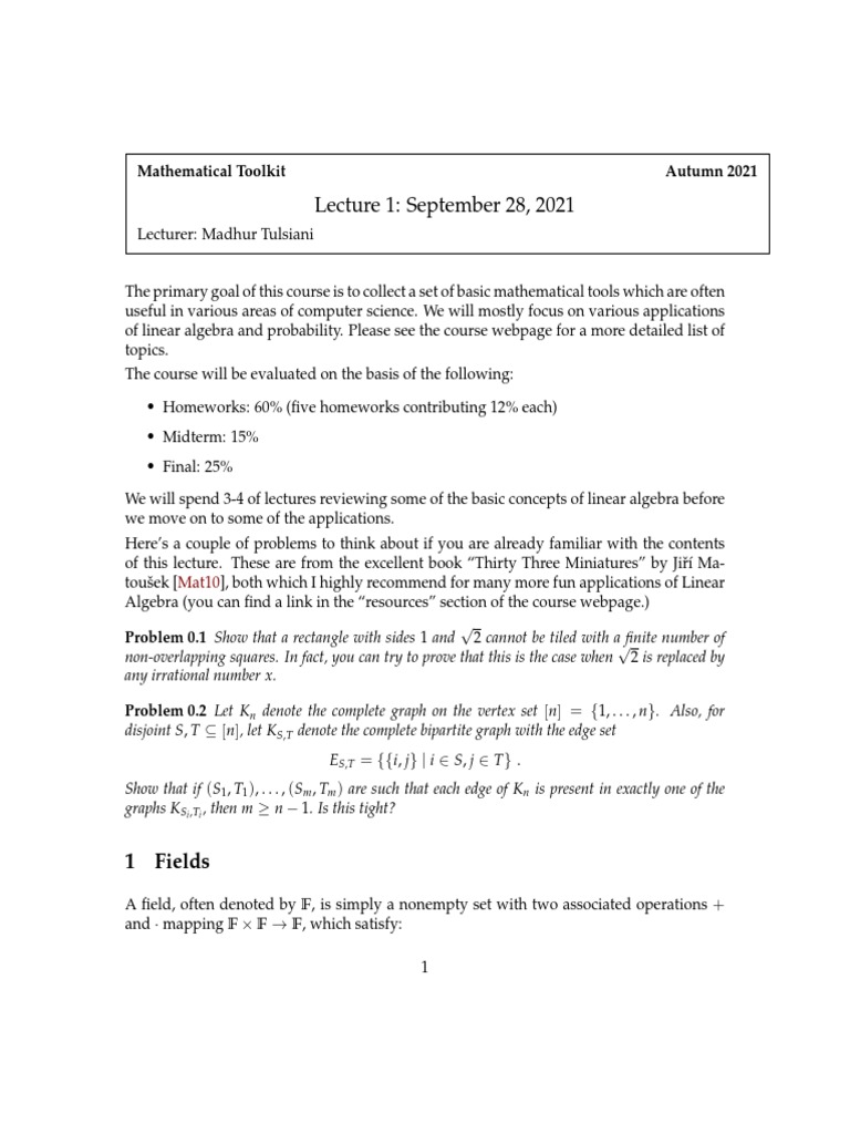 Lecture 1 september 28 2021 mathematical toolkit autumn 2021 pdf