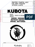 Kubota Engine z402 B Aixam 1 Parts Manual