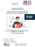 Módulo Autoformativo - Unidad III - Documentos Personalizados para Dinamizar Aprendizajes en La Labor Docente