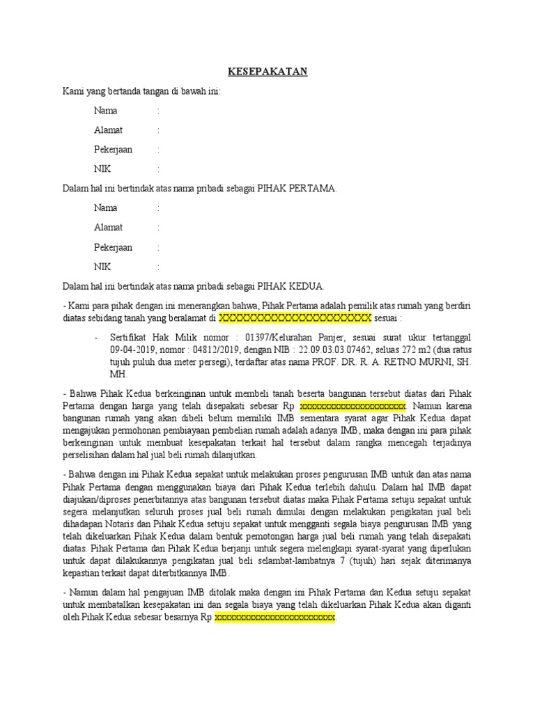 KESEPAKATAN | PDF