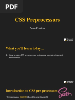 Week 10 - CSS Preprocessors