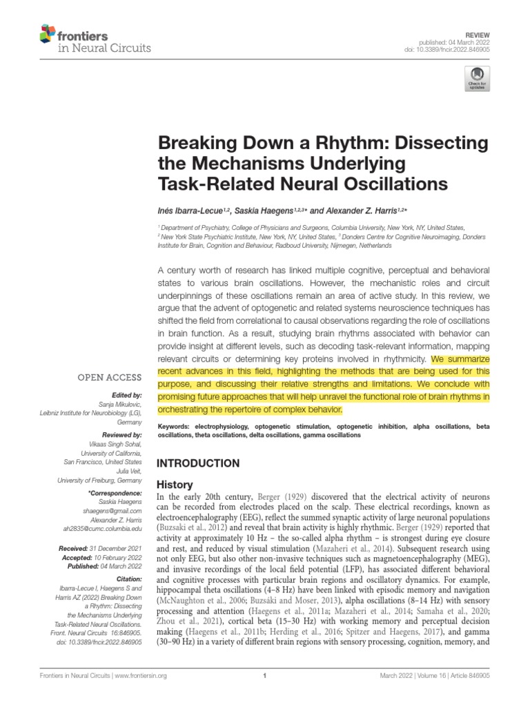 Breaking Down A Rhytm Dissecting The Mechanism Underlying Task PDF