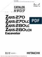 Hitachi Zaxis 270 270lc 280lc 280lcn Parts Catalog