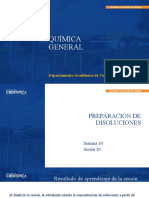 QUÍMICA GENERAL Preparación de Disoluciones