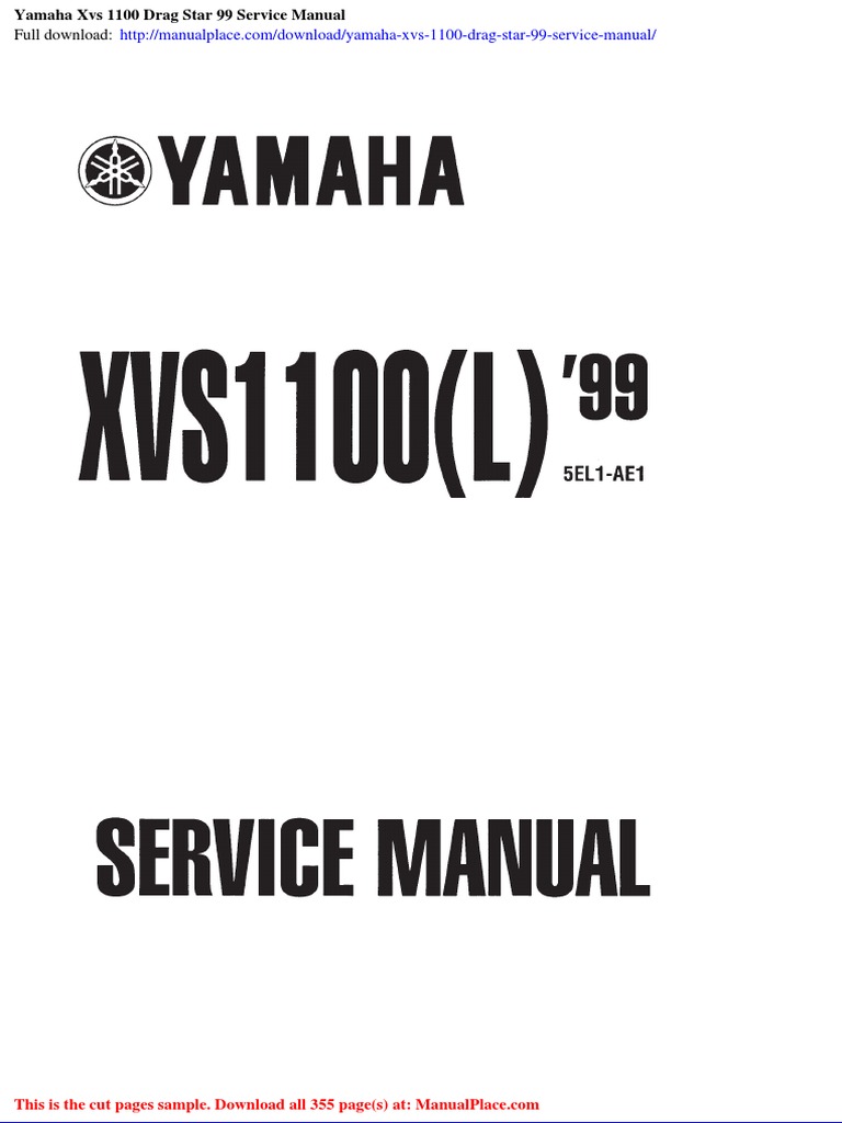 Yamaha Xvs 1100 Drag Star 99 Service Manual | PDF | Motor Oil | Gear