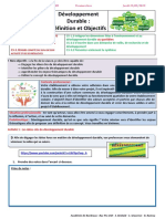 5 Cours Developpement Durable Definition Objectifs S38