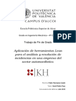 Aplicación de Herramientas Lean para El Análisis y Resolución de Incidencias en Una Empresa