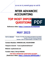 Top Most Important Questions 82 CA InteraADVANCED Account For May