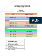 Music Team Schedule