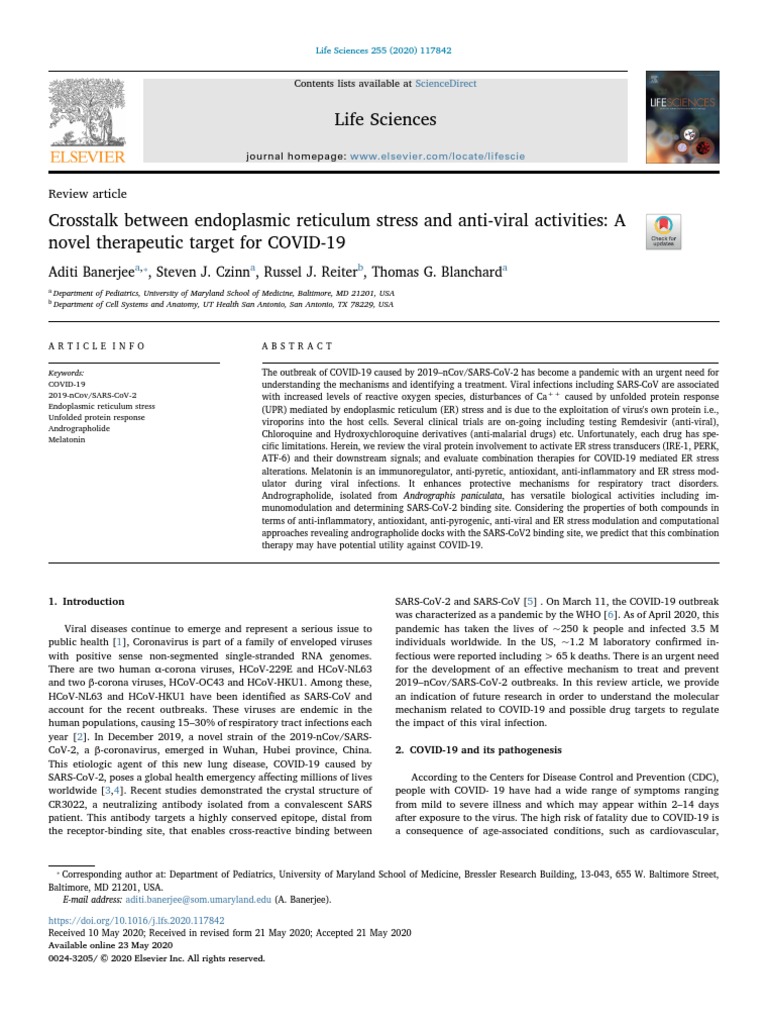 Banerjee Et Al 2020 | PDF | Antiviral Drug | Virus