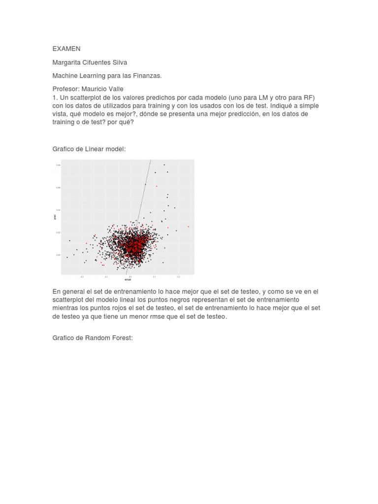 Examen ML Margarita Cifuentes Mini Report | PDF | Matemáticas Aplicadas