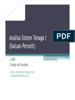 Analisa Sistem Tenaga I (Satuan Perunit)