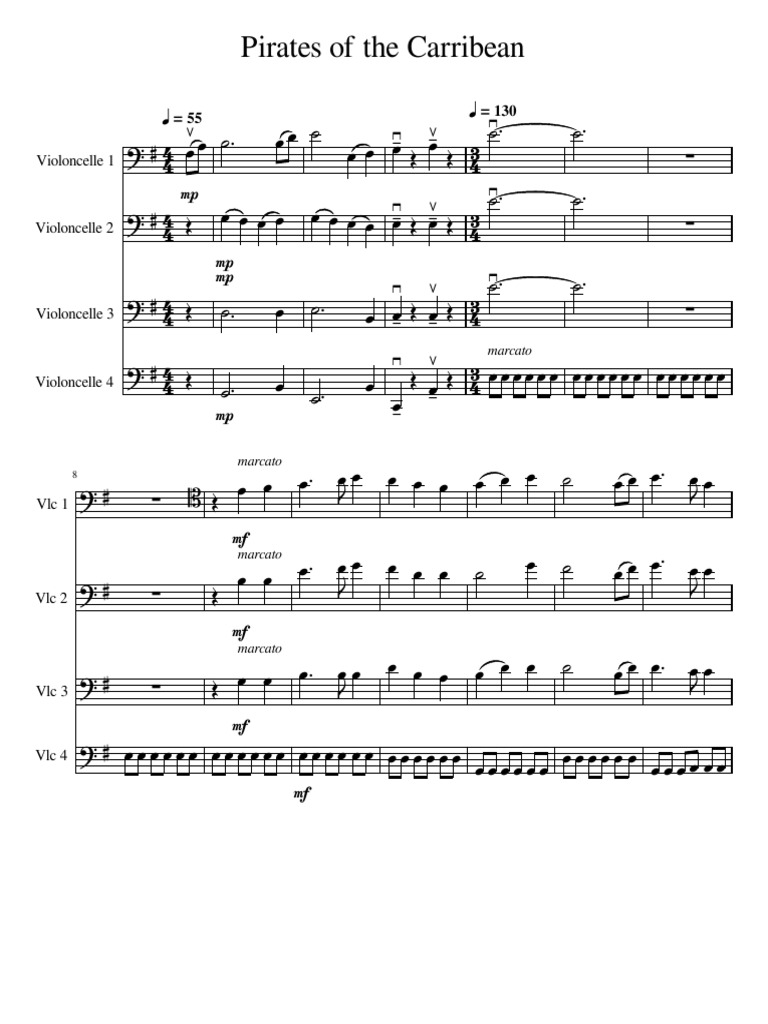 Pirates Of The Caribbean Themes For Saxophone Quartet Pdf