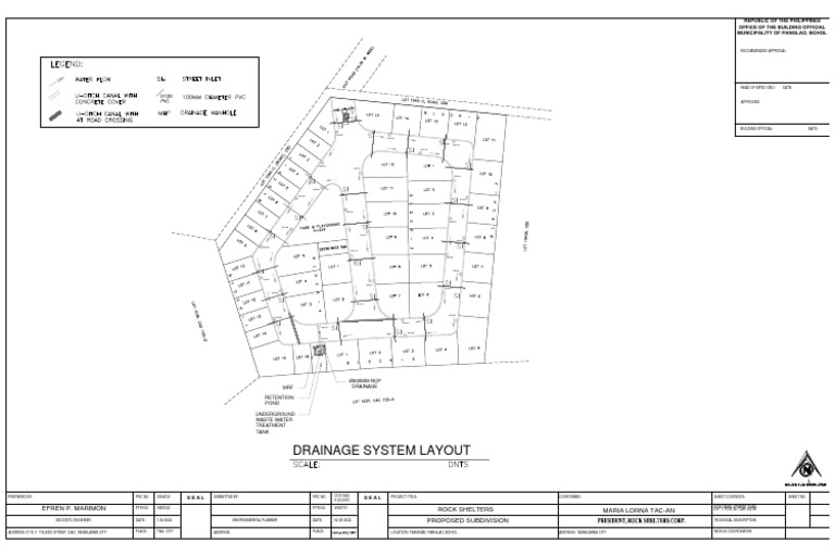 Drainage System Layout: Republic of The Philippines Office of The ...