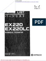 Hitachi Ex220 220lc Hydraulic Excavator Part Catalog