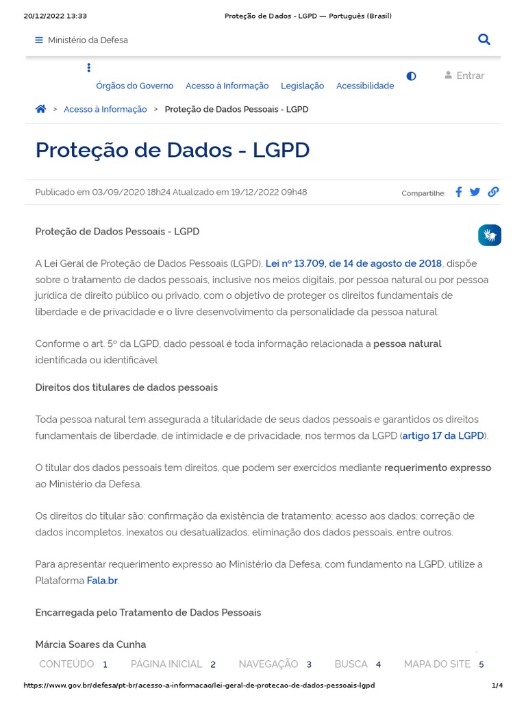 LGPD: Direitos e Proteção de Dados | PDF | Privacidade de informações ...
