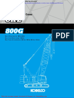 Kobelco Hydraulic Crawler Crane Cke800g Specifications