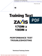 Hitachi Zaxis 170w 190w 3 Training Text Performance Test Troubleshooting