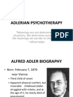 Alfred Adler Psychotherapy