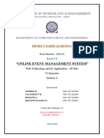 Online Event Management System Report