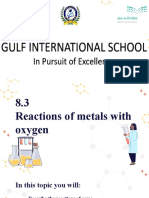 8.3 Reactions of Metals With Oxygen