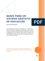 Critica al Documento CONFECH: "Bases para un Sistema Gratuito de Educación"
