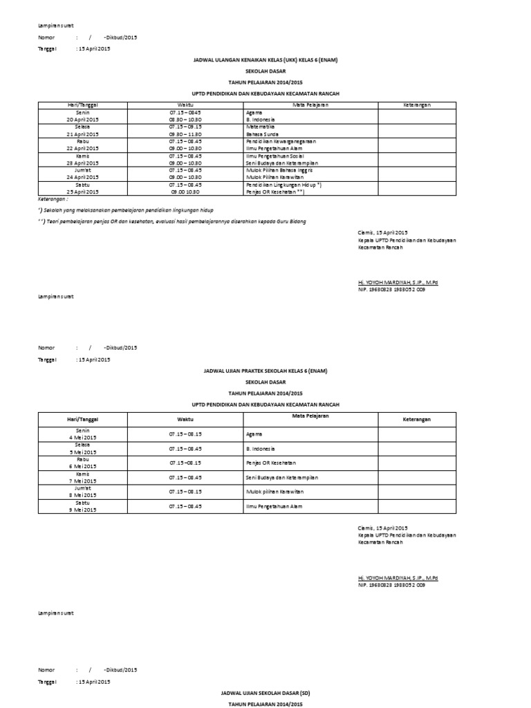 Jadwal Ukk | PDF