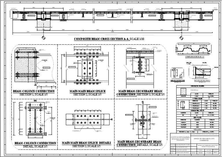 Main and Secondary Beam Connections | PDF