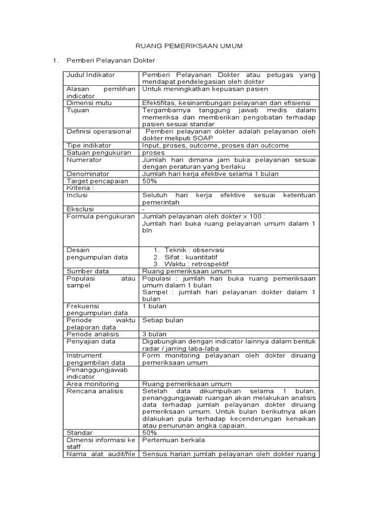 Ruang Pemeriksaan Umum | PDF