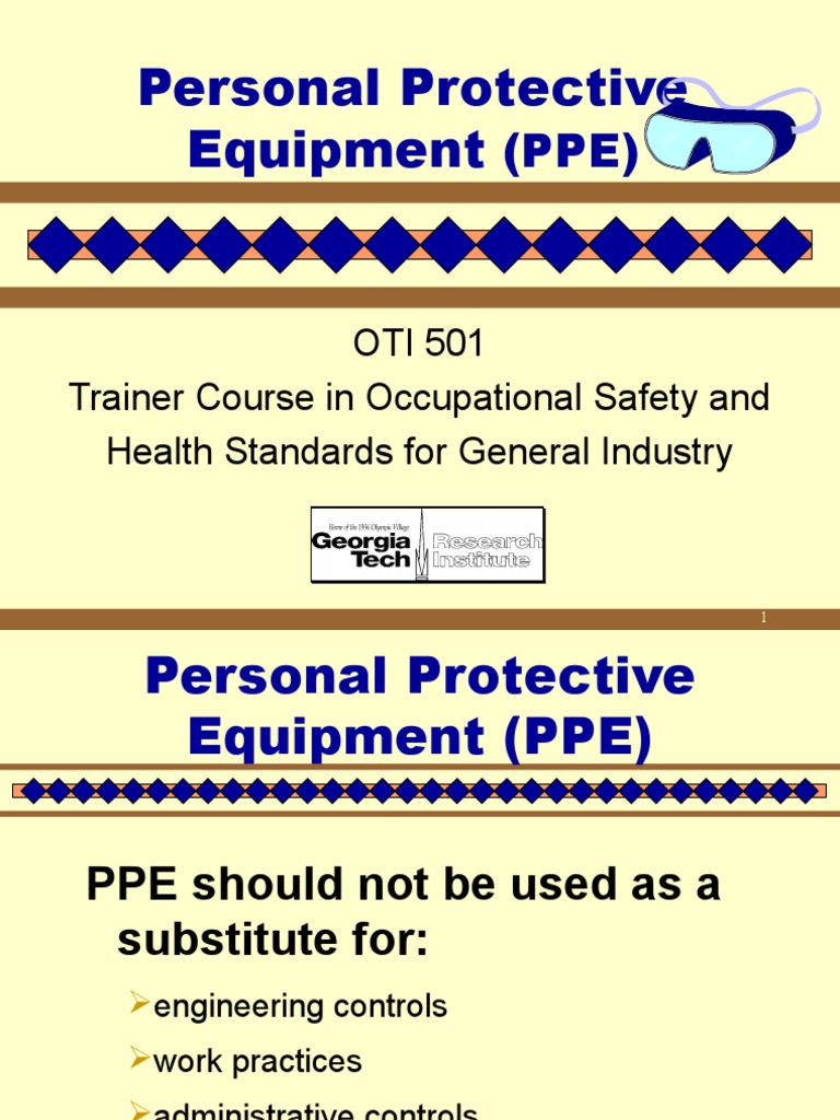 PPE Training and Standards Overview | PDF | Personal Protective ...